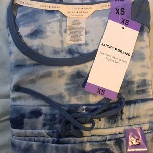 Lucky brand pajama set - tee, tank, pant, short -xs